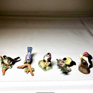 5 Garden Birds of the World. 1982. Franklin Mint
Miniature Porcelain. Collect